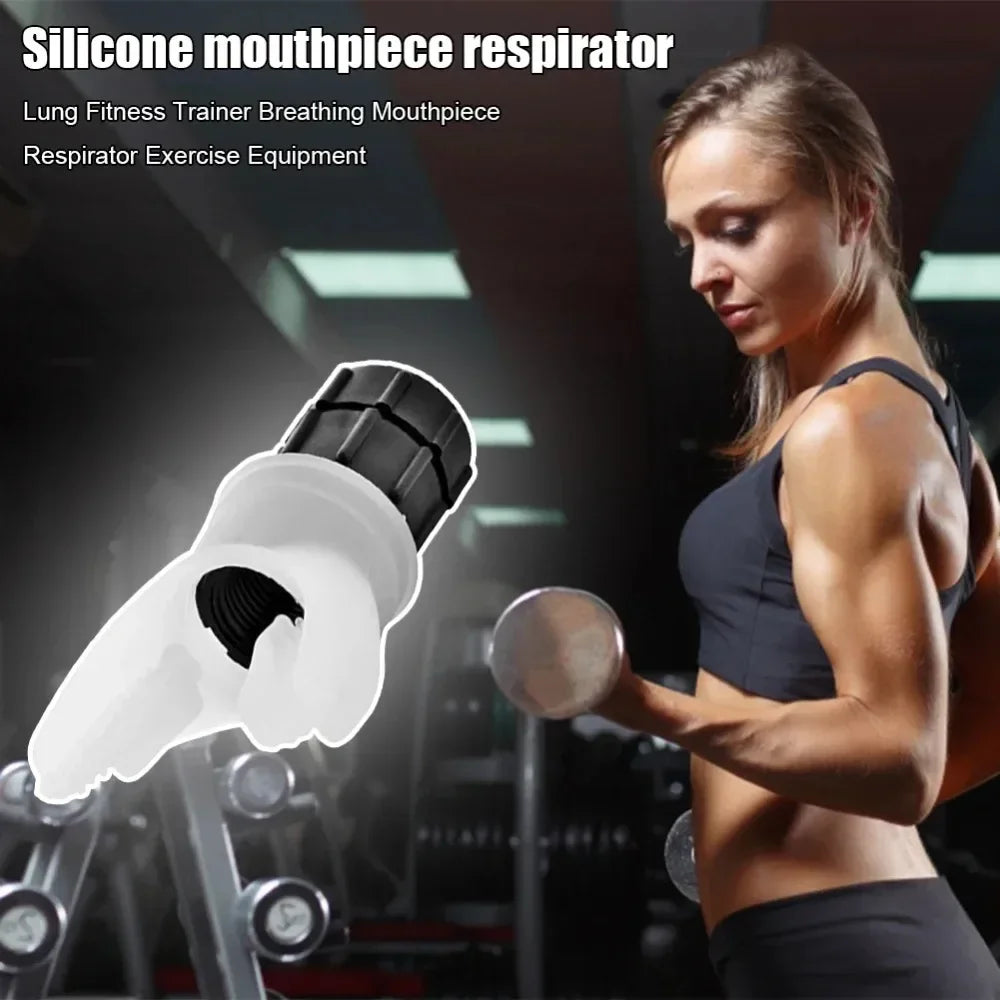 Lung Face Mouthpiece Respirator Breathing Exercise Device Respiratory Muscle Trainer Breathing Trainer Easy to Clean